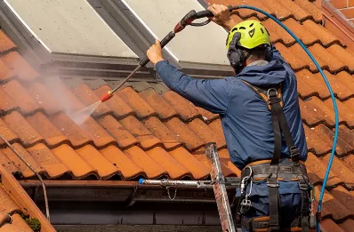 Démoussage et hydrofuge de toiture à Biran